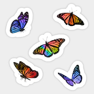 Rainbow Swirl Butterflies Sticker Pack Sticker